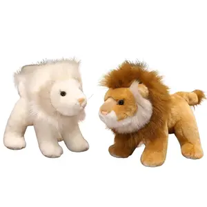 16cm-25cm Realistic Lion Soft Stuffed Plush Toy, Grassland Animal, Soft Skin-Friendly Sofa Pillow, Gift for Children
