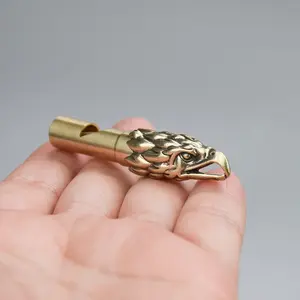 1x Handcrafted Pure Copper Eagle Head Whistle — Exquisite Eagle Design, Keychain Pendant; A Durable Gift for Christmas, Thanksgiving, or Mother's Day — Ideal for Outdoor Enthusiasts