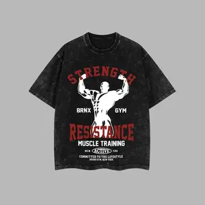 Strength and Resilience Retro Unisex Washed Tank Top T-Shirt – 100% Heavy Cotton Gold's Gym Workout Graphic Tee