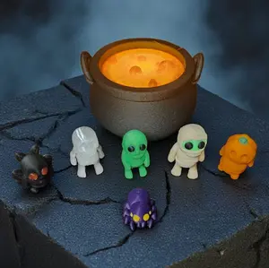 3d Printed Halloween Mini Animals - 6 pack Articulating  Decor Collectible