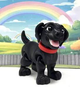 Black Labrador Dog, 3D Printed Articulated Fidget Dog 5 Inches Poseable Animal Toy, Custom Pet Gift for Dog Lovers