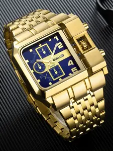 Oversized Dial & Wide Strap Men's Watch + Case – Biker Street Bold Vibe, Quartz Powerhouse