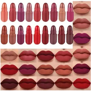 18pcs Mini Capsule Matte Lipstick Set, Long-lasting & Highly Pigmented