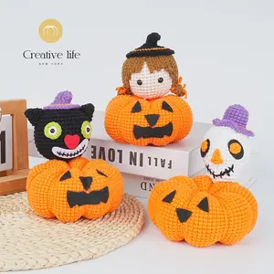 Handmade Crochet Witch Black Cat Skeleton Bracket Phone Holder - Perfect Gift for Smartphone Users Halloween