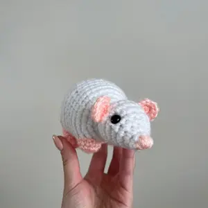 crochet rat plush
