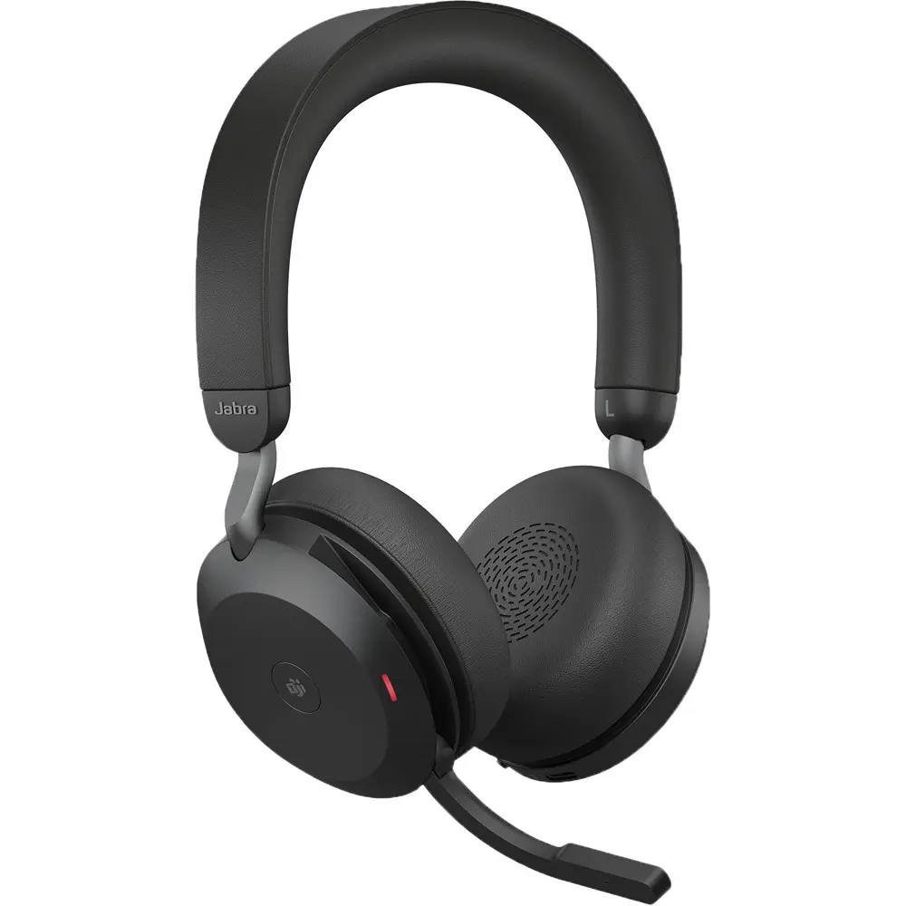 Jabra Evolve2 75 MS Bluetooth Headphone - Wireless USB-A, High-Quality Audio, Black
