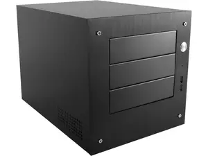 iStarUSA S-35EX Black Material of Front Bezel	: Aluminum 4mm Material of Main Chassis: SECC 0.8mm Tower Compact Stylish 3x 5.25" Bay mini-ITX Tower
