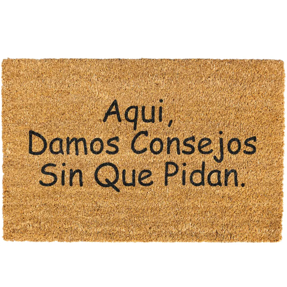 Aqui Damos Consejos Sin Que Pidan doormat, Welcome Mat, Funny, Spanish doormat