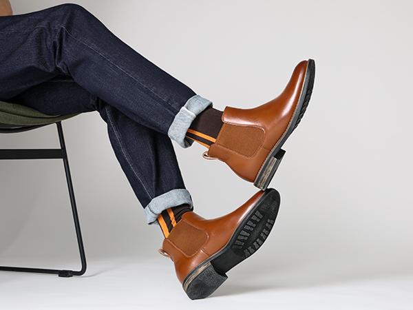 【BRUNO MARC Anniversary】 Men's Timeless Suede Slip-On Ankle Boots - Comfortable Walking Shoes, Stylish Casual Dress Footwear for Fall-Winter, Black Shoes