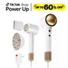 Tideway SilkJet Pro High-Speed Ionic Blow Dryer - Upgraded Pro (Gold) with Diffuser, 110000 RPM Brushless Motor, Thermal Protection, Anti-Frizz, 4 Adjust Temp Settings, Optimized Airflow, Cooling Function #TikTokShopBackToSchool techvibes