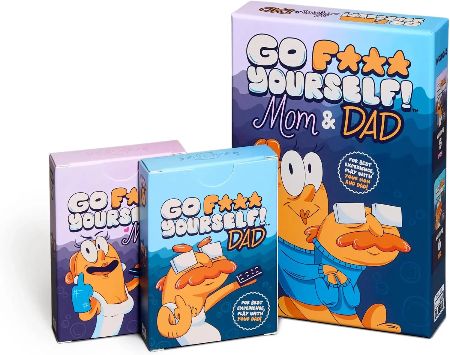 Go F Yourself Mom & Dad! – The Grown Up Go Fish Card Game You've Always Wanted | Hilarious Party Game for Grown Ups, 2+ Players | 104 Cards, 26 Unique Pairs, Pre-Wrapped Gift