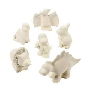 Colorful DIY Ceramic Dinosaur Shapes for Kids - 12 Pc. Set