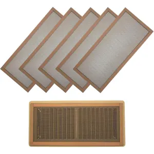 - Extra   Air Vent Screen Cover for Floor 5-Pack (5'' x 11'', Brown)