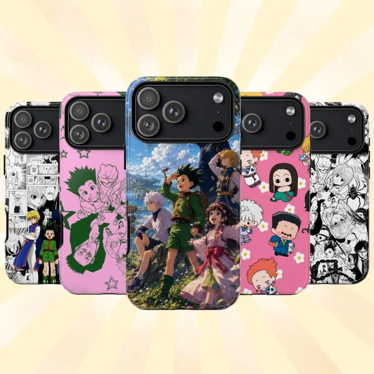 Hunter x Hunter Phone Case Fan Art, Gon Killua Cute Anime Manga Cover, Gon Killua Case Compatible With iPhone 11-17, Samsung S21-S26