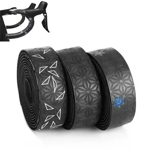 Road Bike Handle Tape PU Shock Absorber Comfort Anti Slip Silicone Shock Absorber Moisture Absorbing Tape Anti Slip Silicone Shock Absorber Sweat Absorbing Dead Fly Handle Strap