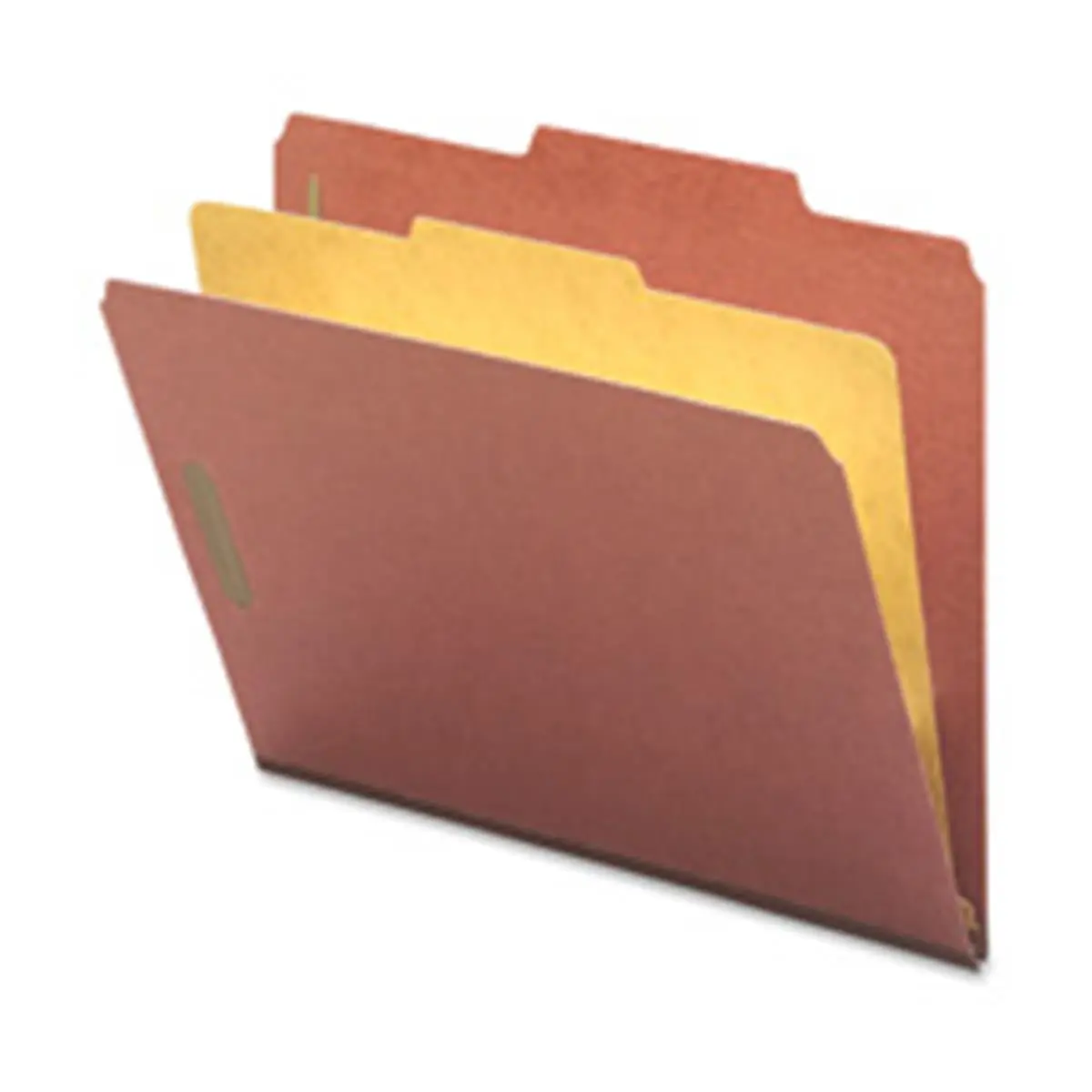 Red Safeshield Colored Tape Legal Folder - 1 Partition, 1" Divider, 2" Expansion, 17-Point Stock, 25-Point Pressboard, Reduces Fastener Crinkling for Office Use