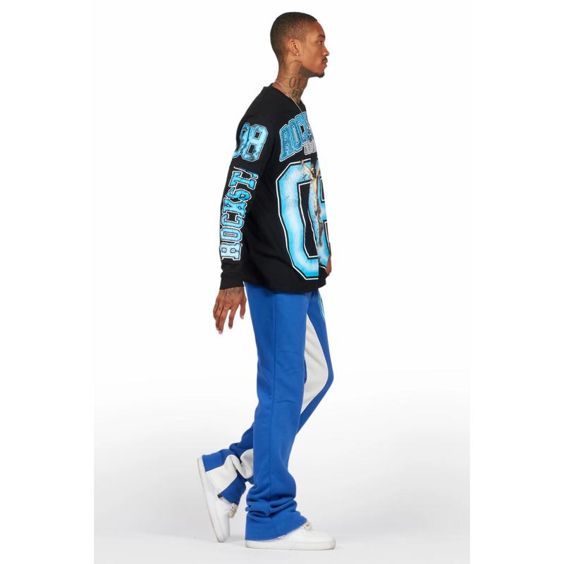 Fields Black/Royal Double Layer T-Shirt/Baggy Pant Set