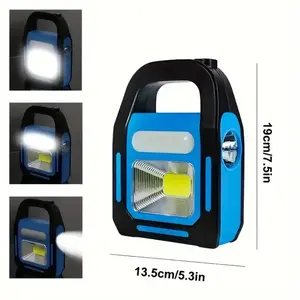 3-in-1 solar USB Charging Brightest Cob Foldable Camping Light Charging Device, Solar Emergency Flashlight LED Light