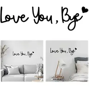 Love You Bye Wood Sign Home Decor,Above Door Topper Decoration,Boho Decor for Window Wall Express Love and Warm for Your Family Lovers,Wall Art Gift Hallway Entryway Door Decorations for House Office