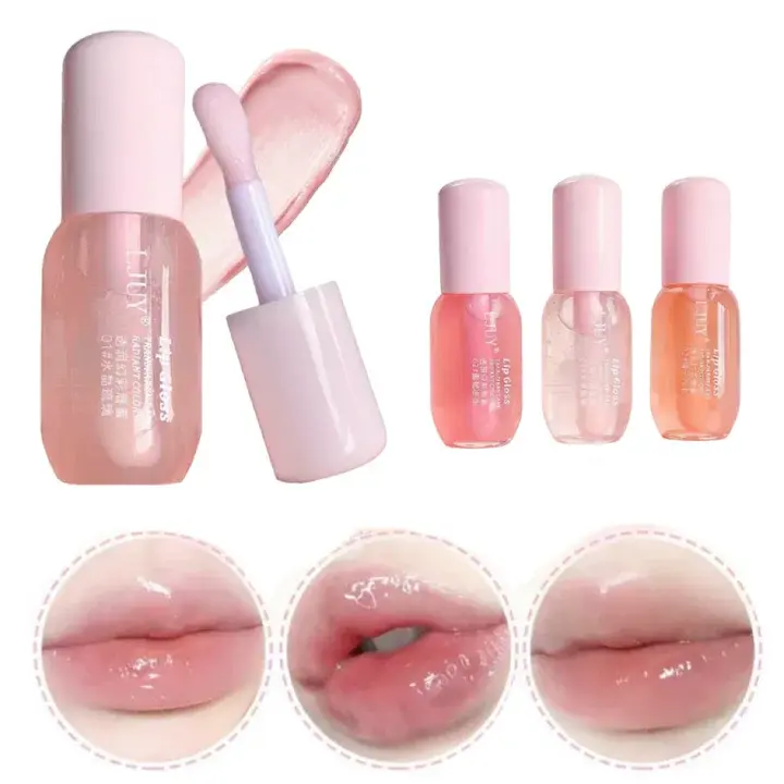 3 Pcs/Set Transparent Lip Oil Gloss – Hydrating Moisturizing Lip Balm Stick for Smoother-Looking Lips, Lightweight Non-Sticky Shiny Lip Glaze, Plumping Lip Care for Women & Girls, Daily Beauty Makeup Supplies