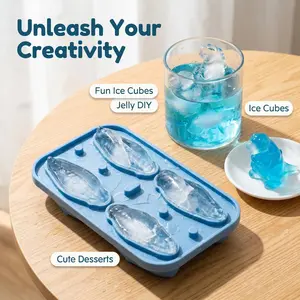 3D Dinosaur Ice Mold - Godzilla Ice Cube Tray,  Godzilla Ice Mold, Dinosaur Ice Maker for Home Bar, Party stress relief toy gifts best friend teen girl couple stretchable grad supply set funny gift for adults birthday present perfect healthy drink