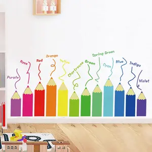 Color Educational Wall Decals Kids Large,Nursery Daycare Playroom Classroom Wall Stickers Peel and Stick Removable,Wall Corner Decor for Kidsroom,Preschool,Door,Window,Bedroom.