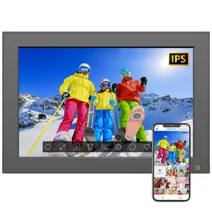 Nethgrow WiFi Digital Picture Frame, IPS Digital Photo Frame, Touch Screen, Auto-Rotate, Share Photos Video via App Email Instantly, Free Cloud Storage, Desktop, Wall Mountable for Home&Office Decoration, Christmas Xmas&New Year Gift for Family Friends