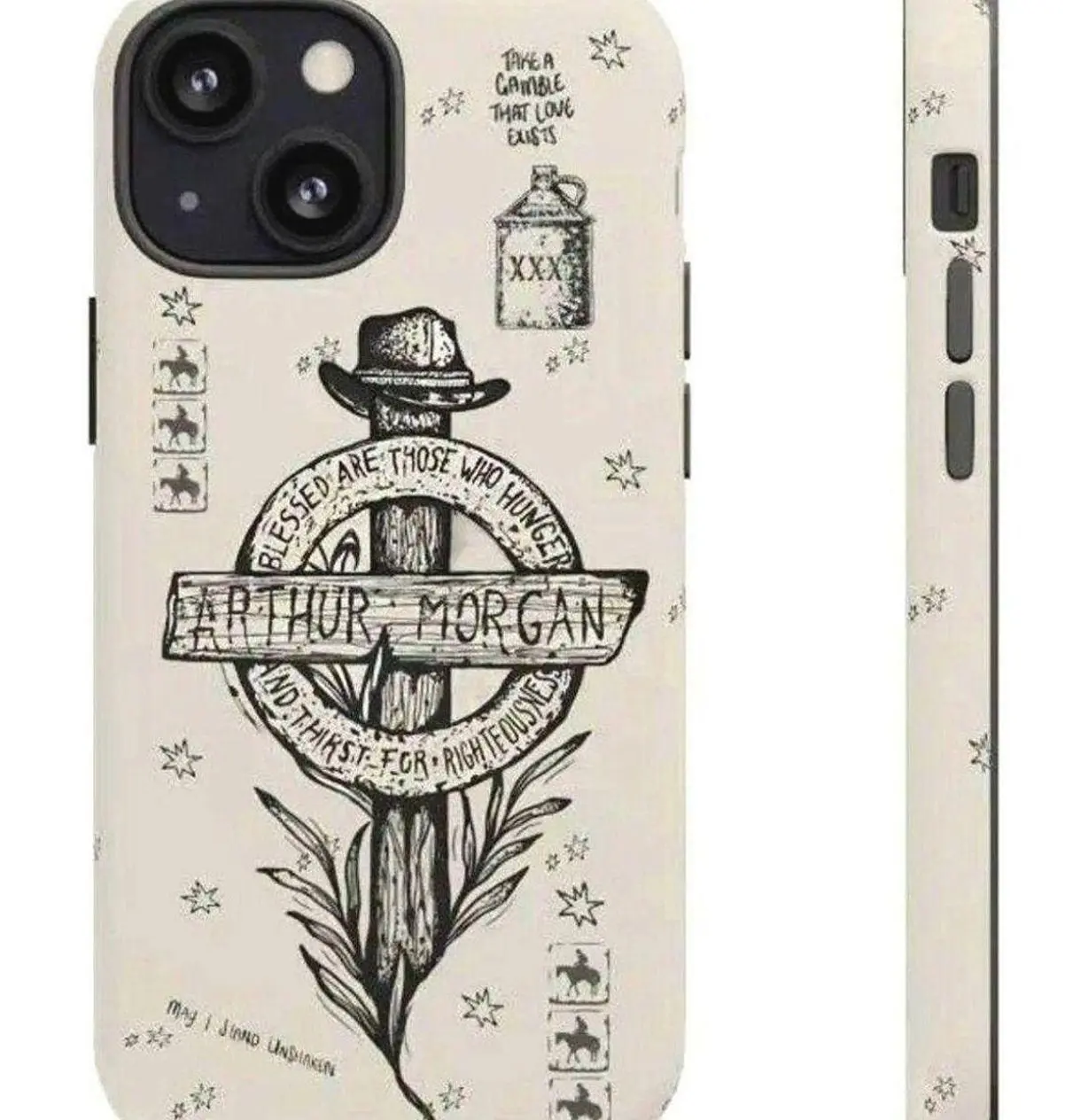 Arthur Morgan RDR2 Tribute Phone Case | Red Dead Redemption Inspired Western Design | Tough Protective Cover for iPhone 17 16 15 14 13 12 11 Pro Max Plus | Cowboy Aesthetic Gaming Merch