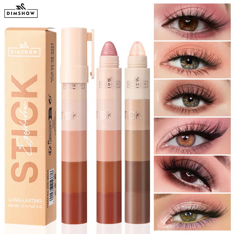 DIMSHOW Five 5-Section Lazy Eyeshadow Pen Highlighter Bare-faced Eye Shadow Pen Pearlescent Waterproof Eyeshadow Stick Set Makeup