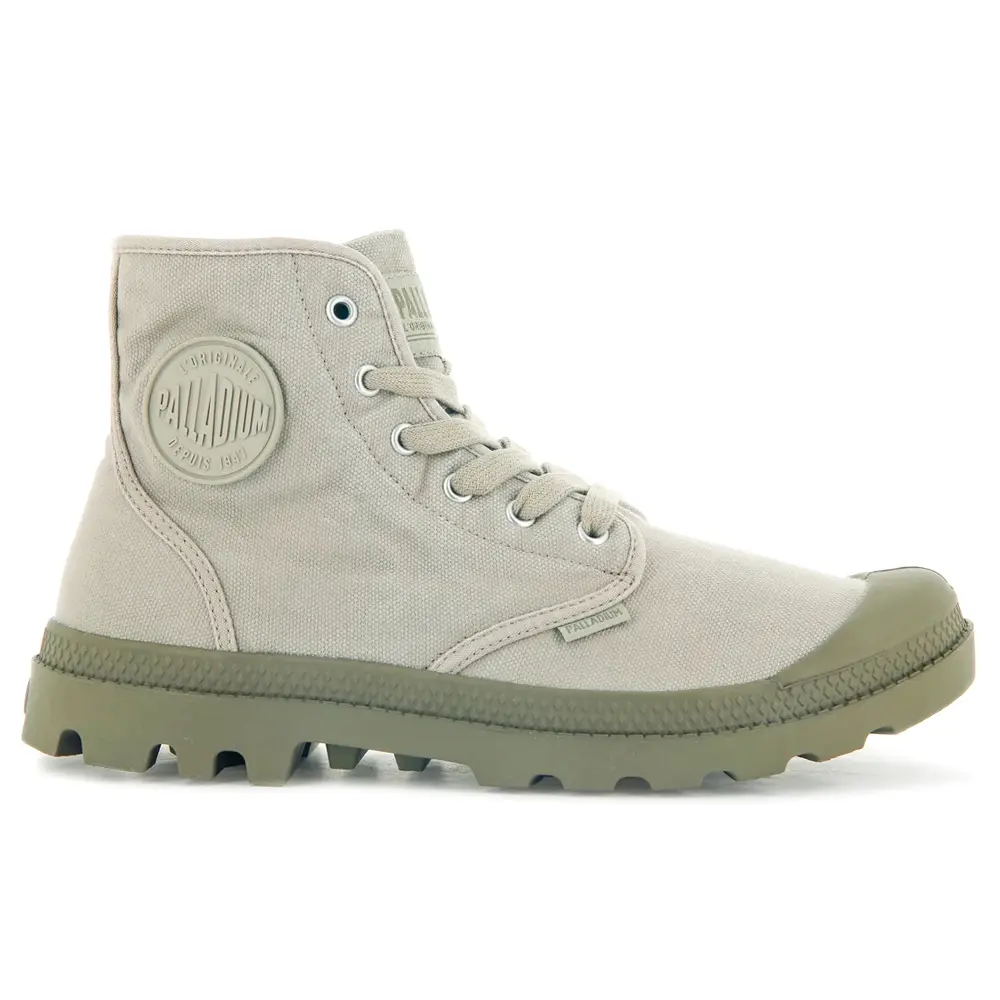 Palladium Mens Pampa Hi Round Toe Lace Up Casual Boots Ankle - Grey Palladium Mens Pampa Hi Round Toe Lace Up Casual Boots Ankle - Grey