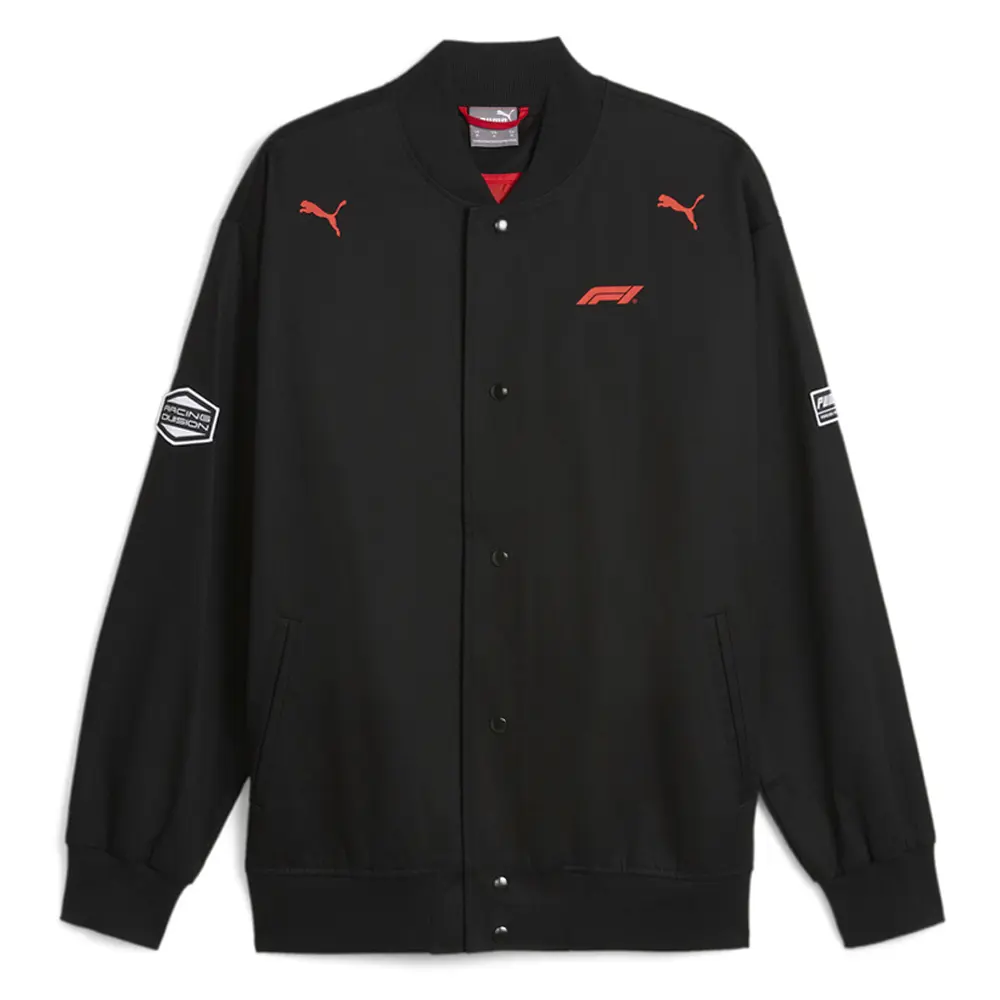 PUMA Mens F1 Statement Bomber Jacket Athletic Outerwear Casual - Black