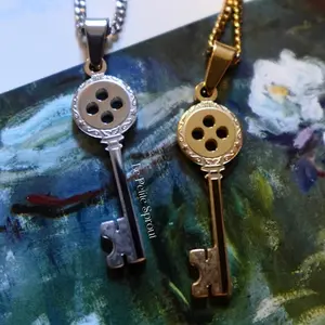 Button Key Necklace