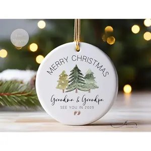 Promoted to Grandparents Ornament, Christmas Ornament, Pregnancy Announcement, Reveal to Grandparents, New Baby Announcement Ornament
