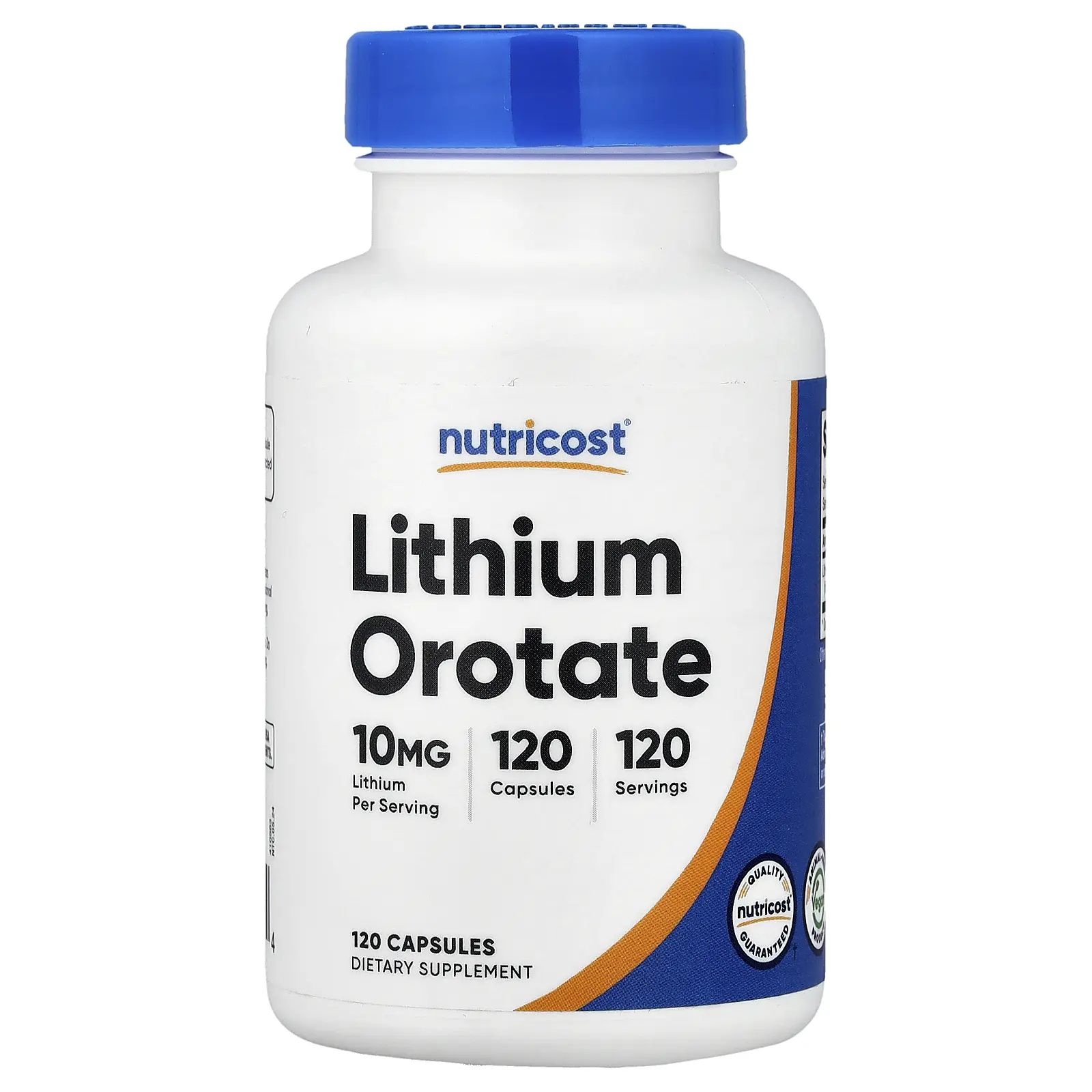 Nutricost Lithium Orotate, 10 mg, 120 Capsules