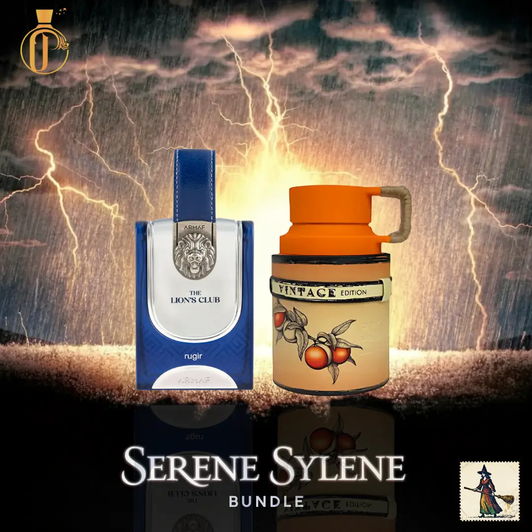 Armaf Serene Sylene Multi-Pack Bundle - Rugir + Mandarin Sky Vintage Edition Fresh Alcohol-Base Eau De Parfum, Men's Fragrance, 100 ML, Notes: Apple, Lavender, Mandarin