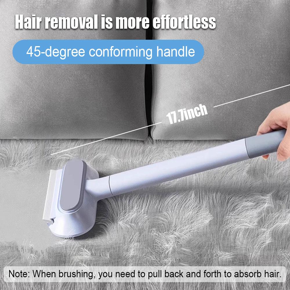 【4 in 1】Pet Hair Removal Tool, Lint Cleaner for Dog & Cat Hair, Gently Effective on Furniture, Carpets, Clothing, Bedding, Cat/Dog Hair Remover with Extra long Handle & Multi-functional, Reusable, Washable Brush pet hair removal tool