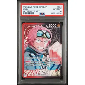 PSA 10 2025 ONE PIECE JAPANESE OP11-A FIST OF DIVINE SPEED | ALTERNATE ART KOBY 001