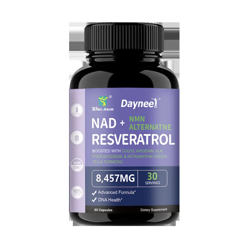 Wins Town Liposomal NAD+ Booster Healthcare Nutritional Supplements with Berberine, Quercetin, CoQ10, Resveratrol - Anti-Aging Formula for Men & Women, Pure Organic Vitamin