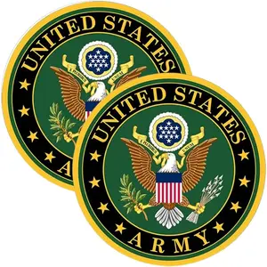 2-Pack United States Army Vinyl Sticker Decal - 4 Inches - Us Army Military Stickers and Decals for Car Truck Van Window Bumper Laptop Tablet Cup Tumbler Water Bottle and Any Smooth Surface