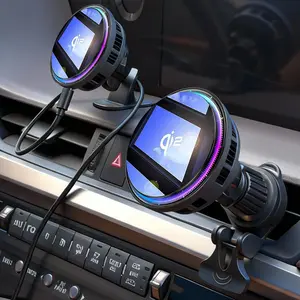 2026 Upgraded TEC & Fan Cooling Magnetic Wireless Car Charger, For Qi2 15W Magsafe Car Mount Charger, Air Vent Dashboard Fast Charging Car Phone Holder for iPhone 17/16/15/14/13/12, Samsung & Pixel