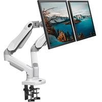 White Dual Monitor Arm (Support 13 to 30" )