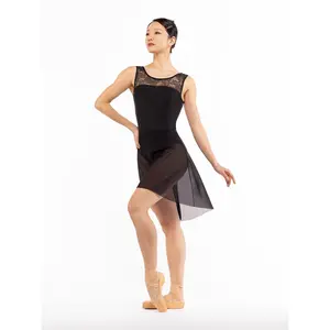 Back Tuck Skirt Black Mesh RTW