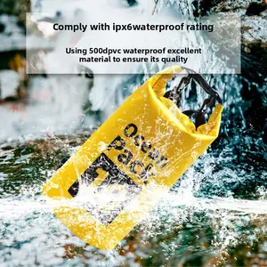 Outdoor Rafting Waterproof Bag PVC Mesh Fabric Beach Waterproof Bucket Bag Stream Swimming Bag