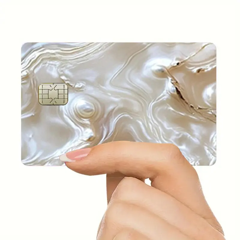 Anti Scratch Credit Card Sticker, 2 Counts/set Waterproof Matte Finish Card Aesthetic Decorative Decals, Compatible with Small Chip Cards Decorative Stickers