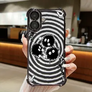 Moogle Phone Case – Final Fantasy Black & White Swirl Star Aesthetic Design Phone Case For iPhone 17 16 15 14 13 12 11 PRO PLUS MAX Phone Case #YGSJDMQ3