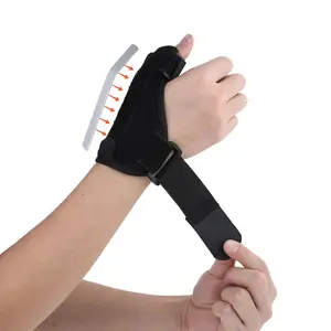 Thumb Brace, Unisex Thumb Splint AdjustableThumb Spica Splint for Right or Left Hand (Black)