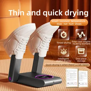 Foldable Adjustable Shoe Dryer, Quick Hot Drying, Smart Temperature Control, Automatic Timer, Portable Home Odor Eliminator Zapatos