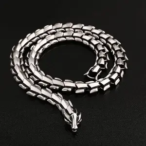 GTHIC Dragon Bone Whip Stainless Steel Necklace Multipurpose Accessories for Men Daily Wear Father's Day Gift