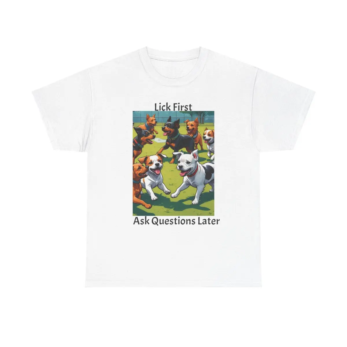 Lick Now Ask Questions Later Casual Classic Cotton Shirt Top