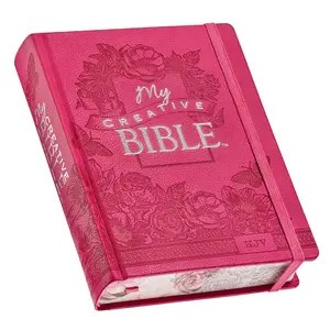 Holy Bible King James Version (KJV Creative Editions) - My Creative Bible, Faux Leather Hardcover, Bright Pink, Elastic Closure, Ribbon Marker, 2.2 lb, 8.2 x 6.5 x 1.8 in, Ideal for Mother, Friend